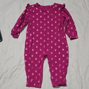 Pink Floral Baby Romper